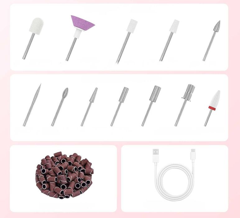 Frezarka Do Paznokci Manicure Pedicure Profesjonalna Bezprzewodowa