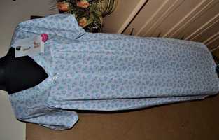 piękna midi koszula nocna -100% bawełna 60/62 biodra 180 cm