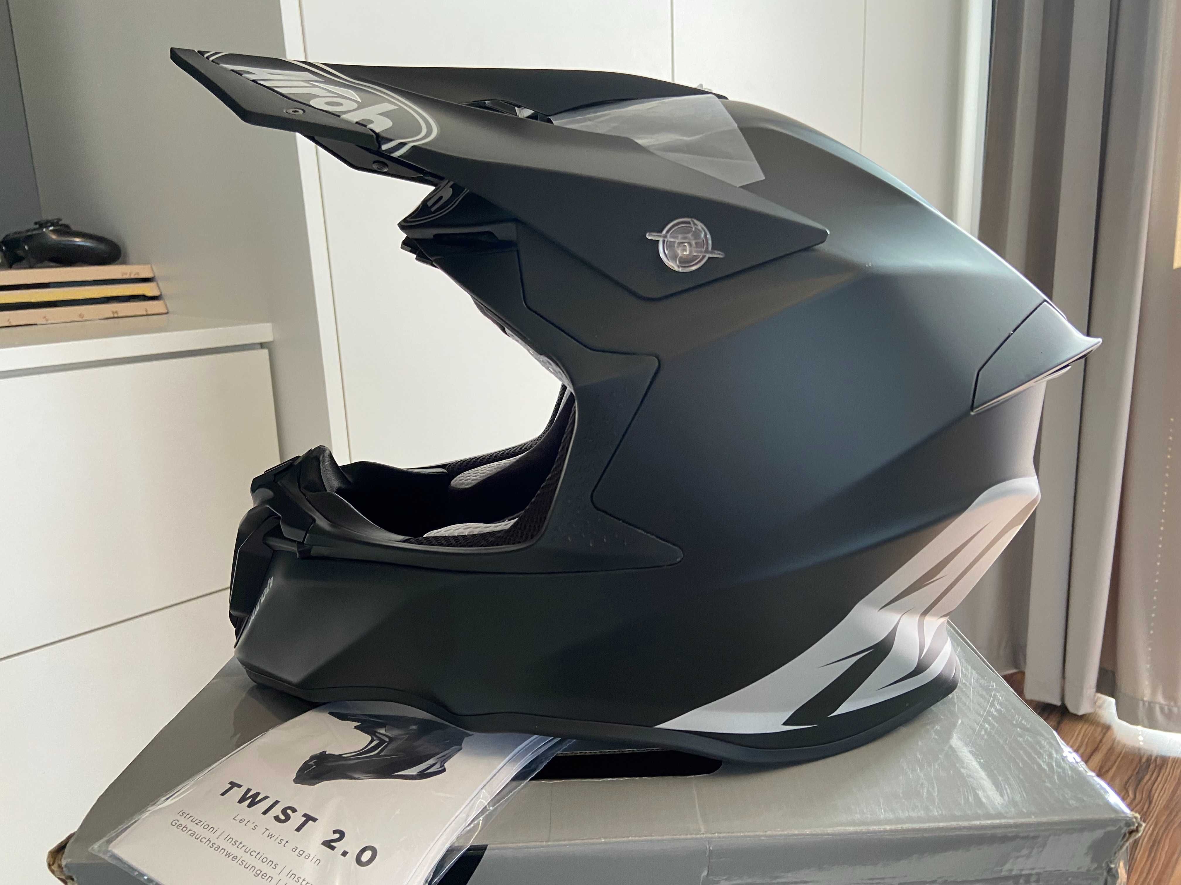 Kask AIROH Twist 2.0 Black Matt MX (cross,quad,enduro,mtb) GWARANCJA