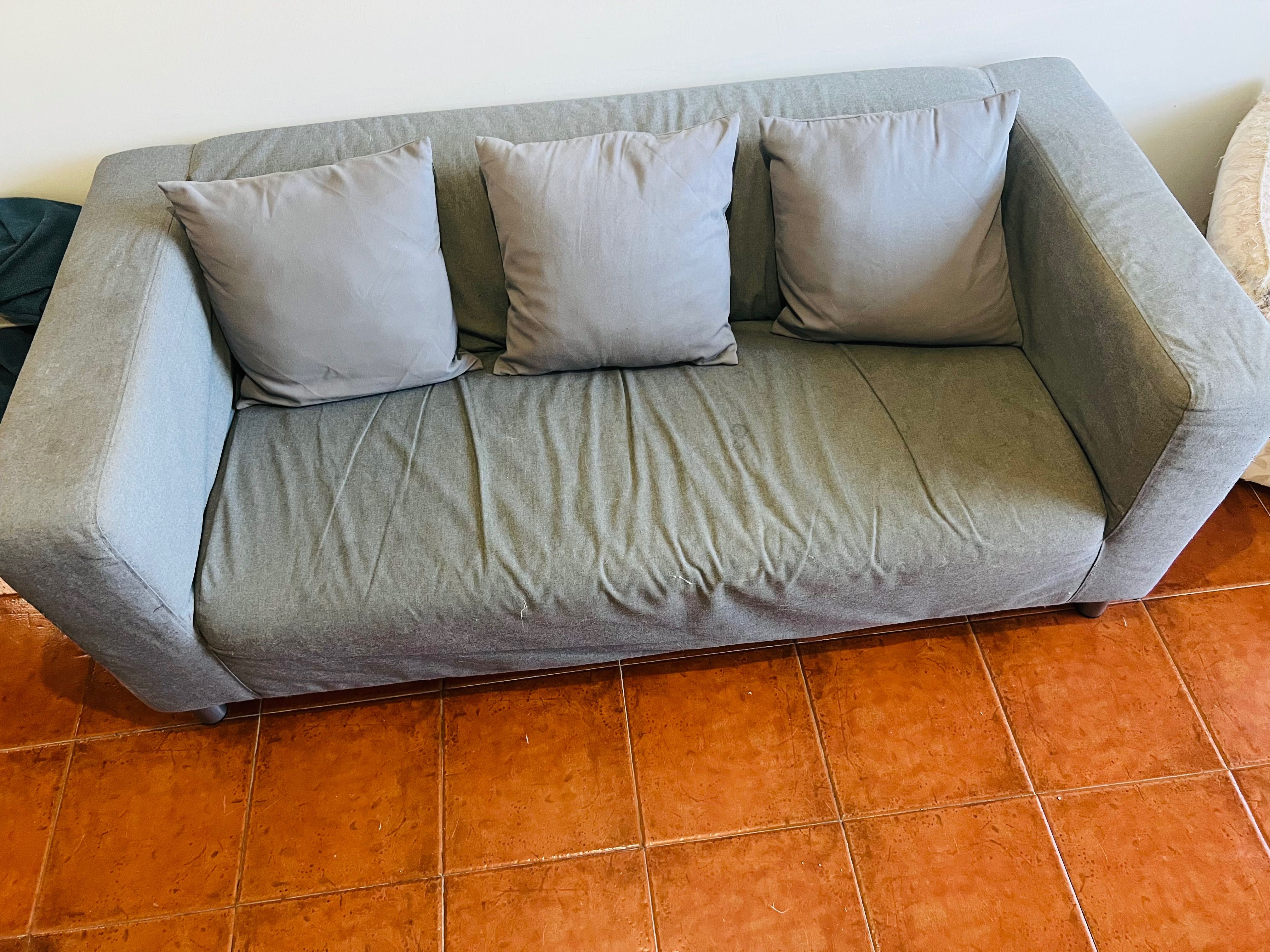 Sofá 3 Lugares Cinza