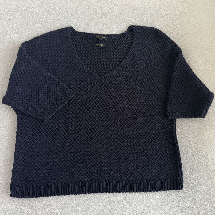Massimo Dutti, granatowy sweter, rozmiar S