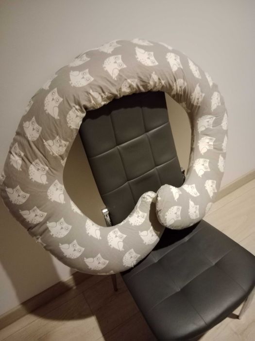 Poduszka ciążowa duża typu C w sowy