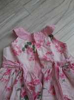 Piękna elegancka różowa sukienka 92/98