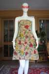 letnia koktajlowa sukienka retro polne kwiaty boho cottage farmcore