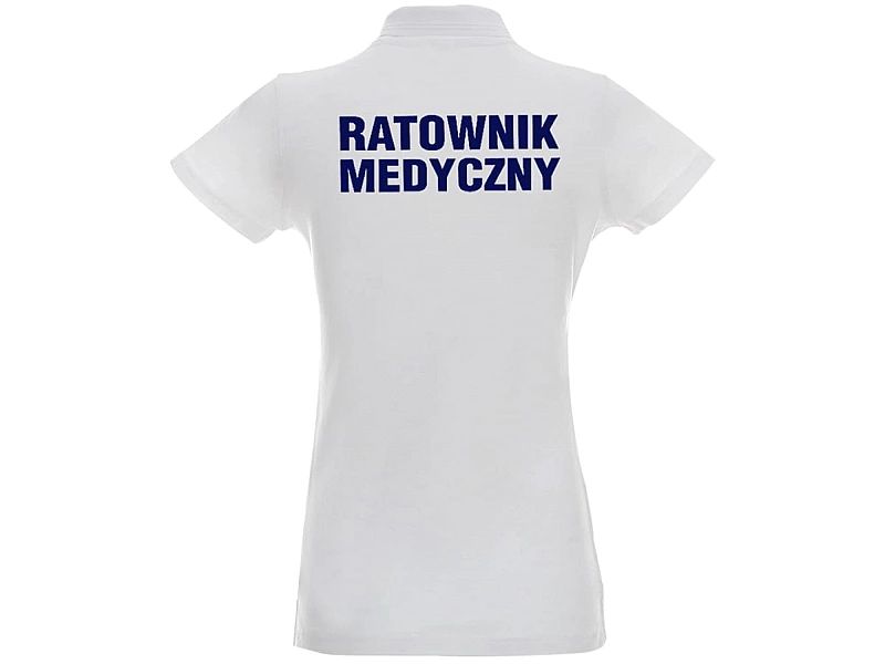 Koszulka Polo damska Ratownik Medyczny biała (xs)