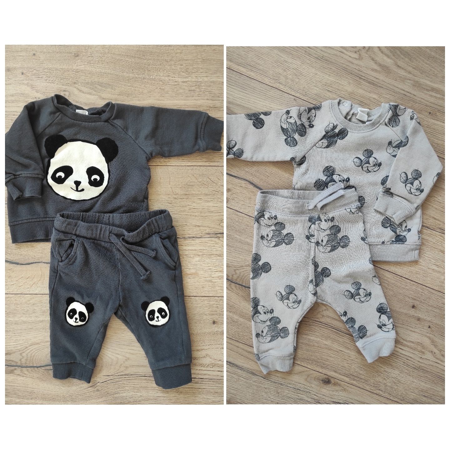 Komplet dresowy spodnie bluza panda Myszka Miki H&M