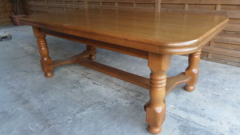 piękny duży masywny dębowy stół 12 krzeseł stan bdb wysyłka dowóz