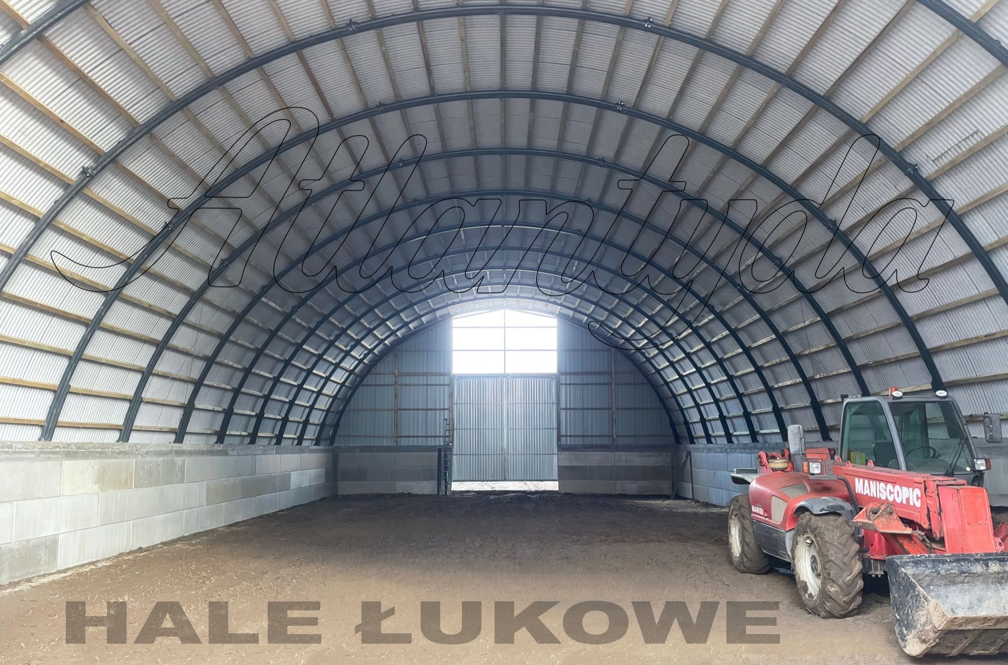Hala Łukowa Stalowa konie ujeżdżalnia przęsło wiata konstrukcja 15x30m