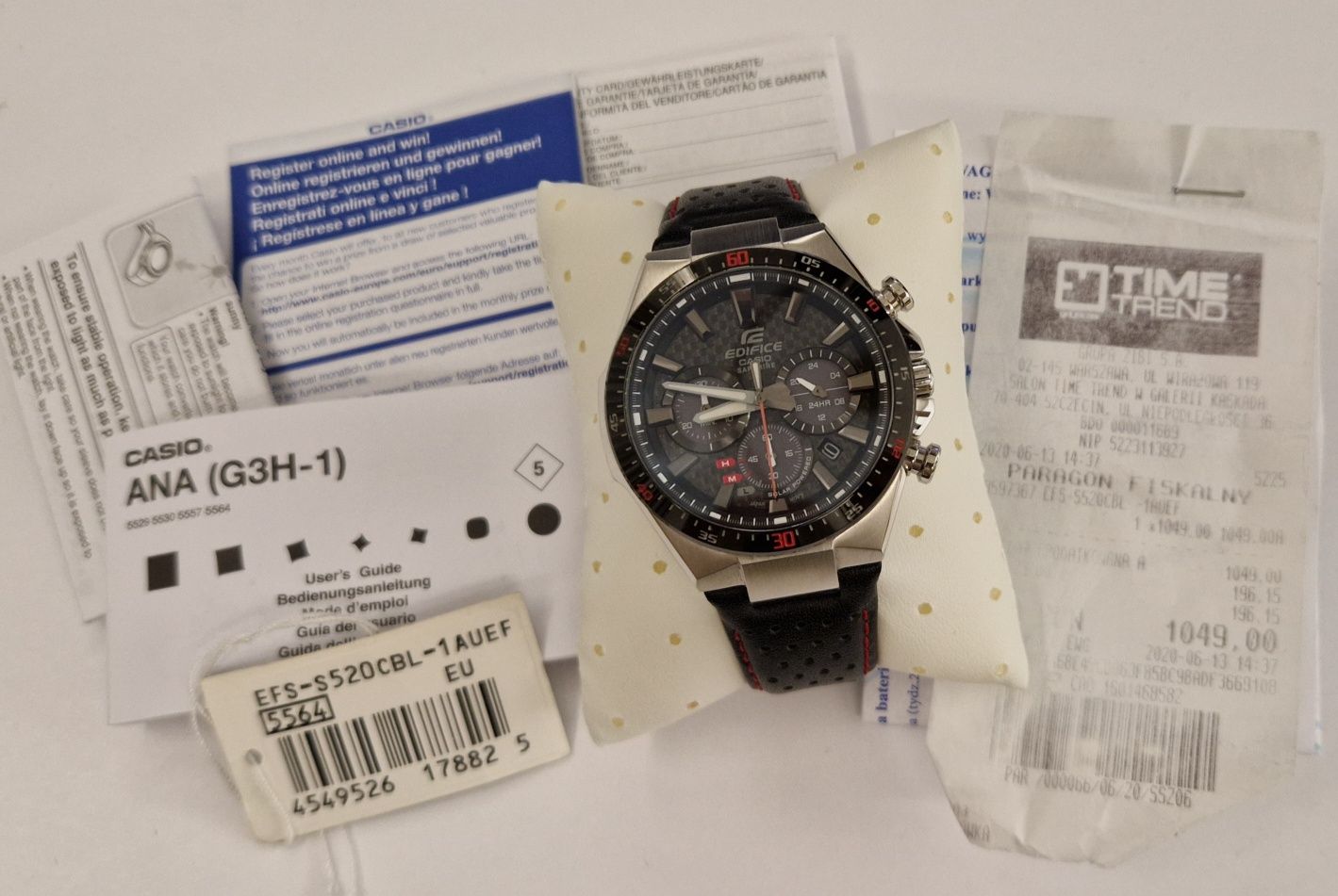 Zegarek Casio Edifice EFS-S520 solar szafirowe szkło