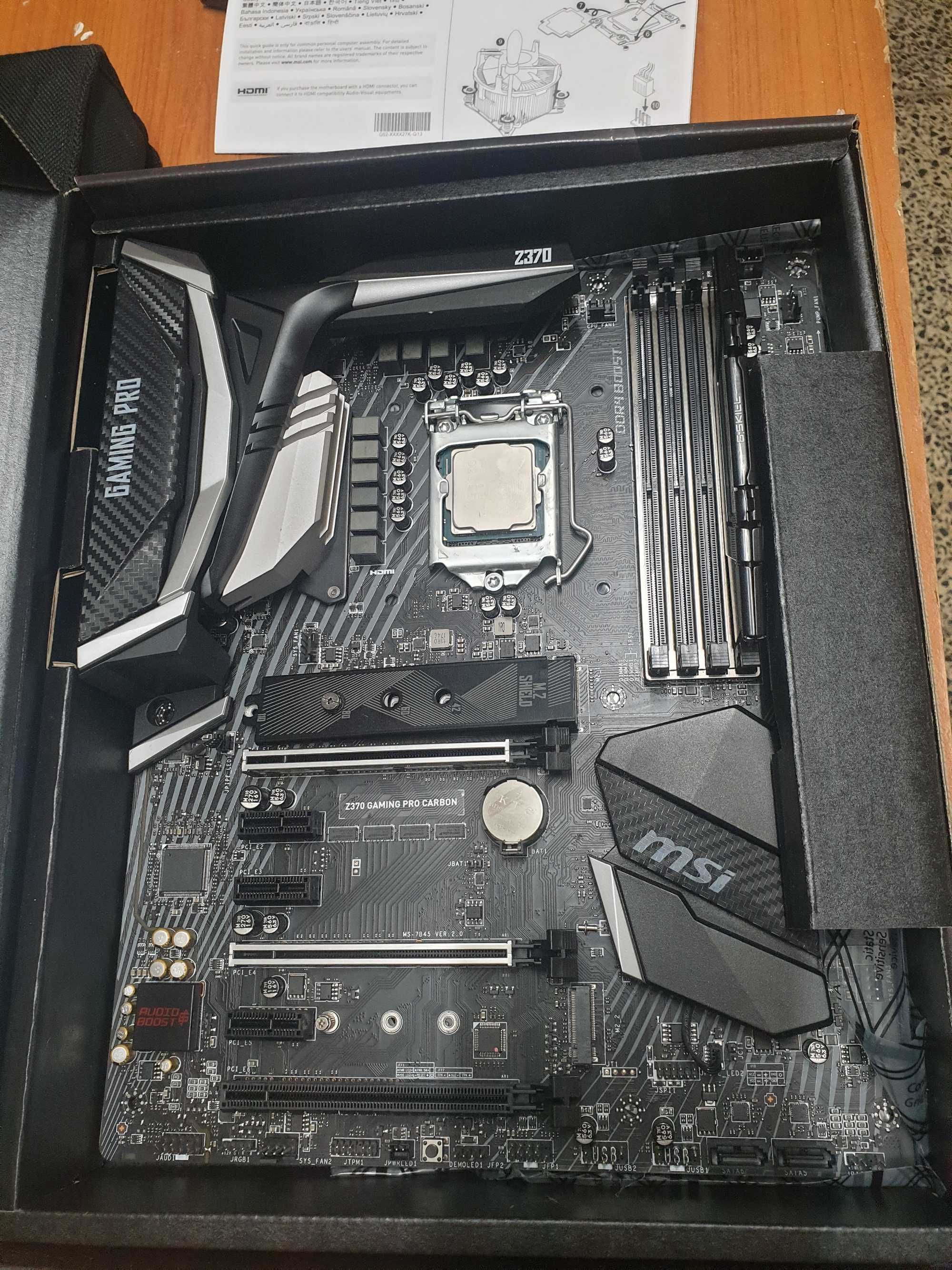 processador intel i7 3.70 + board msi z370+ram gskills ripjaws v 16 gb