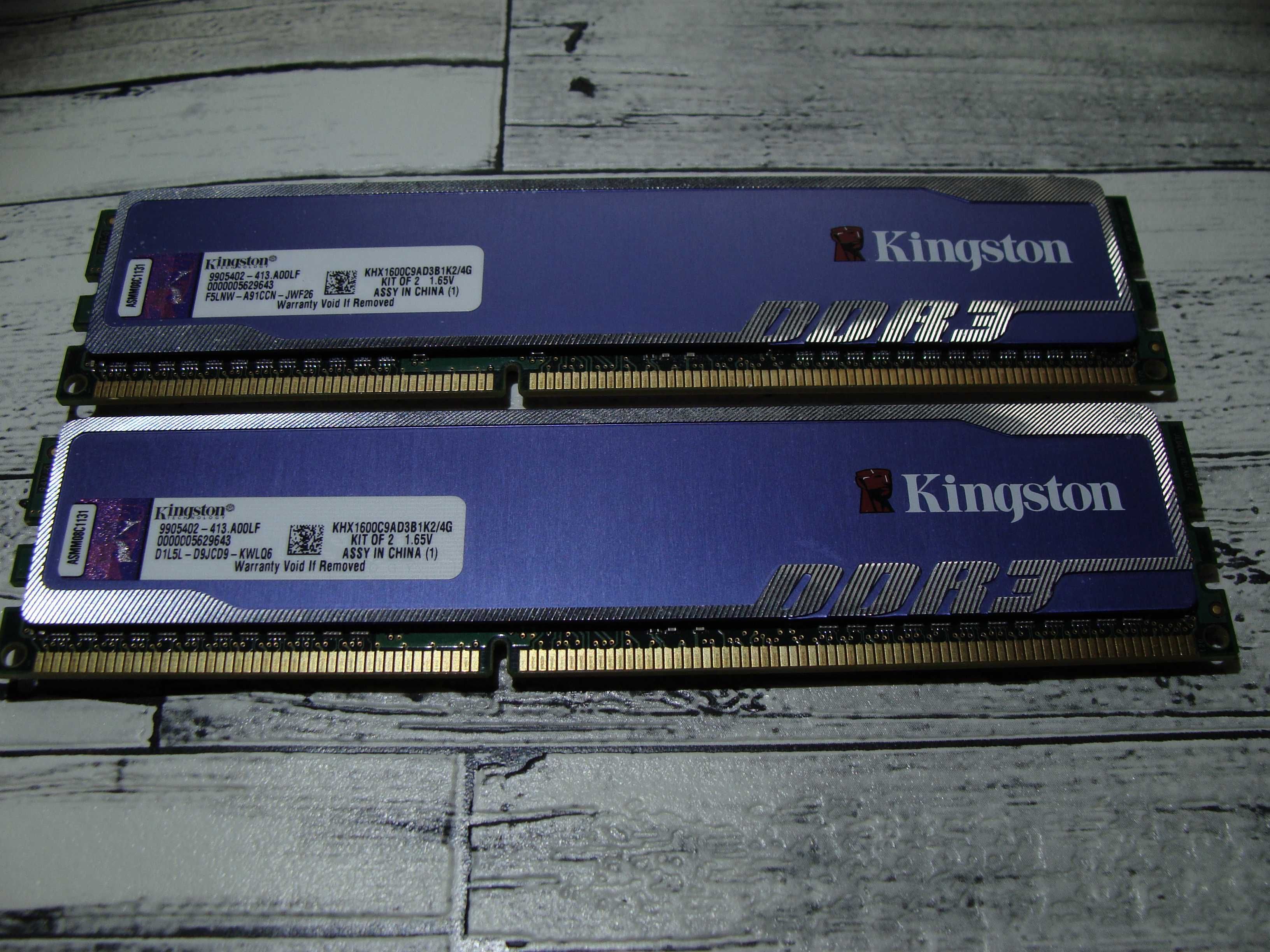 Оперативная память DDR3 4Gb Kingston игровая ПК компьютер