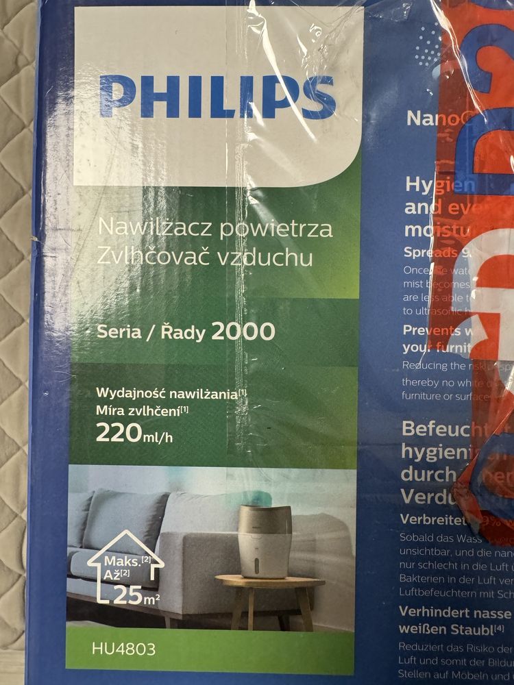 Nawilżacz ewaporacyjny Philips HU4803/01 - higrostat
