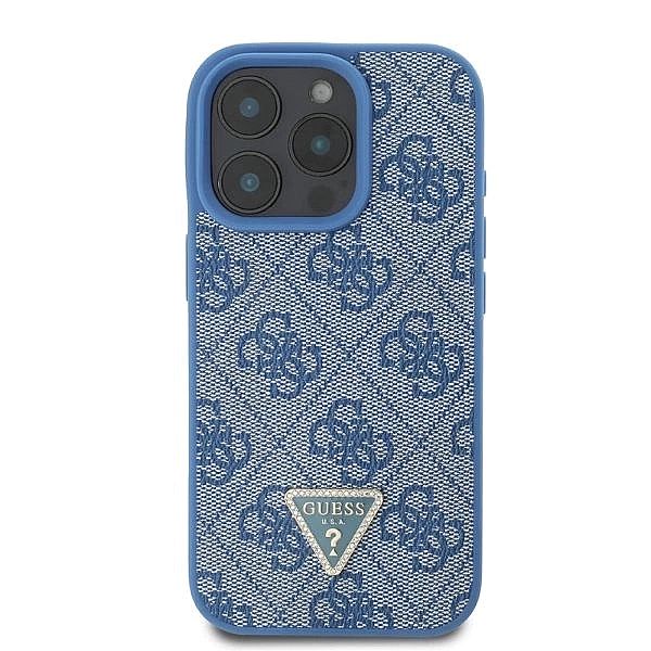 Guess GUHCP16LP4TDPB iPhone 16 Pro 6.3" niebieski/blue hardcase Leathe