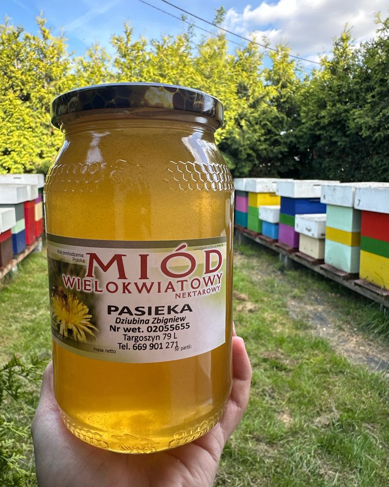 Miód wielokwiatowy 1,2kg 1200g ŚWIEŻY