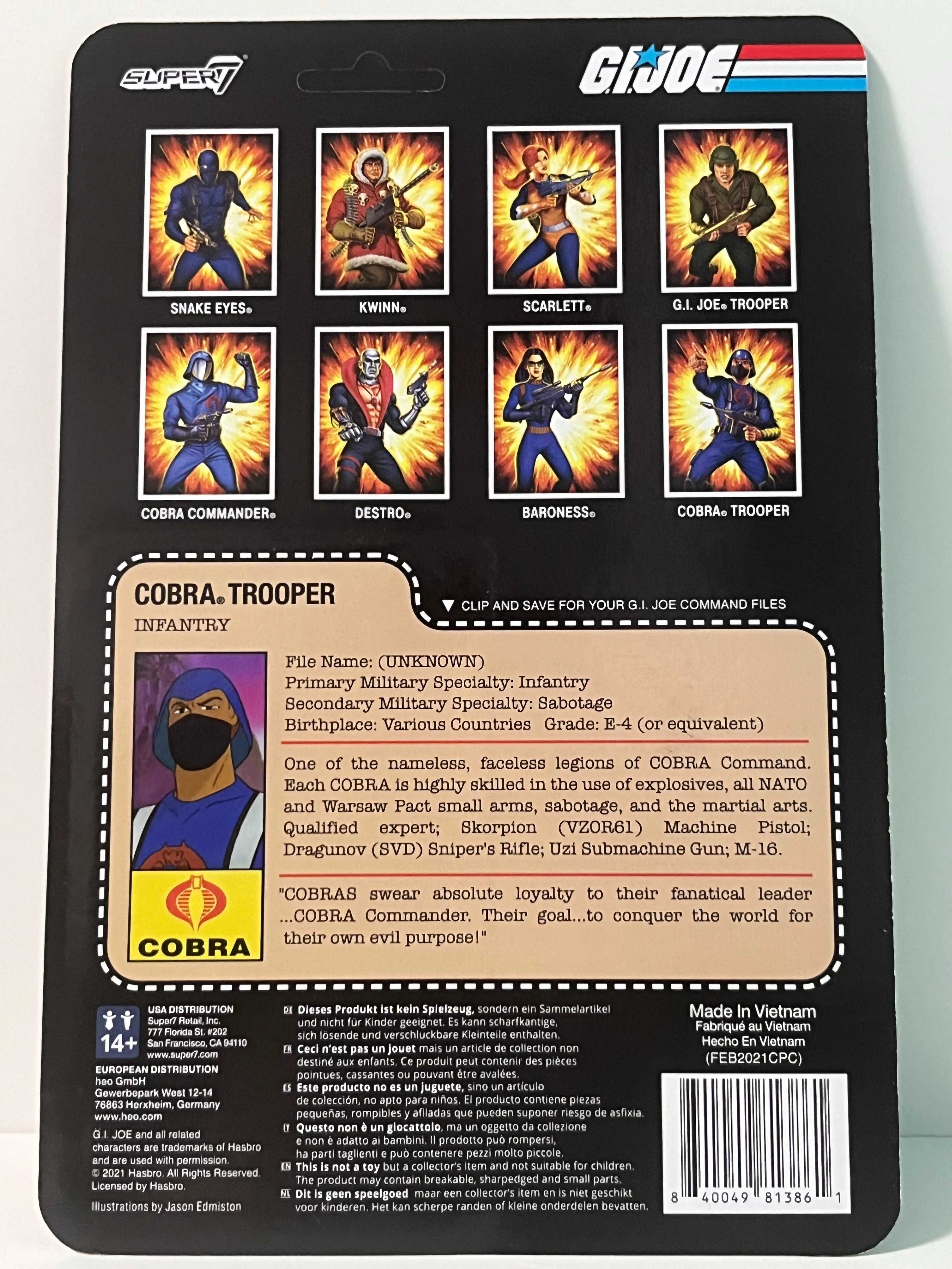 Super7 G.I. Joe Cobra Trooper Y-Back (Pink)
