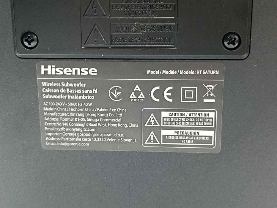 Kino domowe HISENSE HT Saturn JAK NOWE! GWARANCJA DO 25.08.2027R
