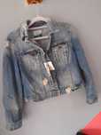 Nowa jeansowa katana kurtka bluza przetarcia zara s m l