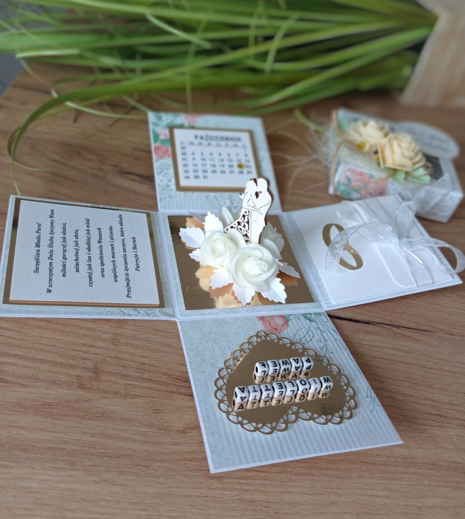 Prezent exploding box ślub rocznica jubileusz