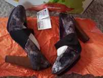 Tekstylne czółenka desigual 39 nowe obcas 10,5 cm platforma 2 cm