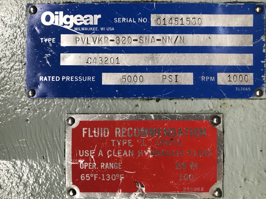 Pompa hydrauliczna dużej mocy Oilgear PVLVKR-320