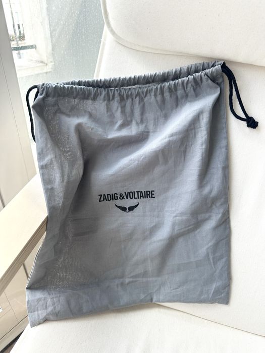 mala bolsa tiracolo pele preta zadig voltaire autêntica