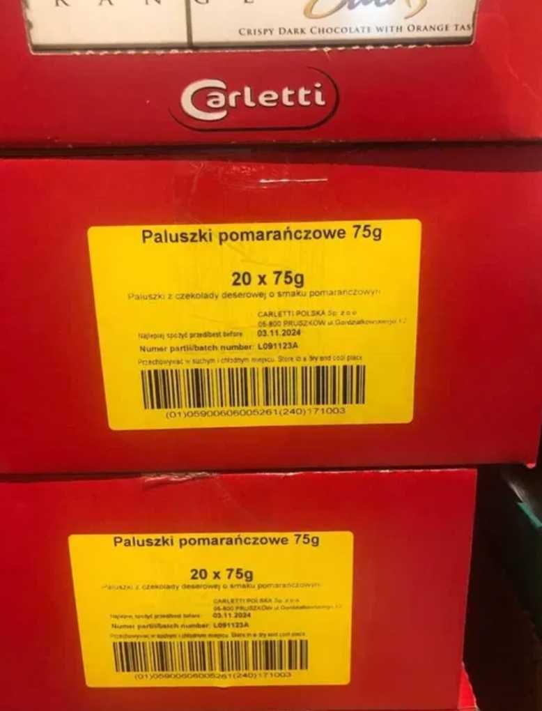 Carletti Paluszki Orange 75g 2 kartony 40 szt