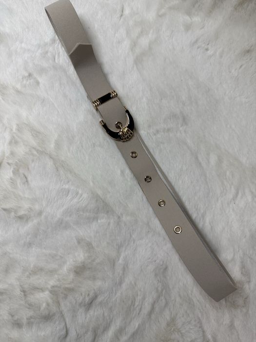 Beżowy pasek do spodni damski