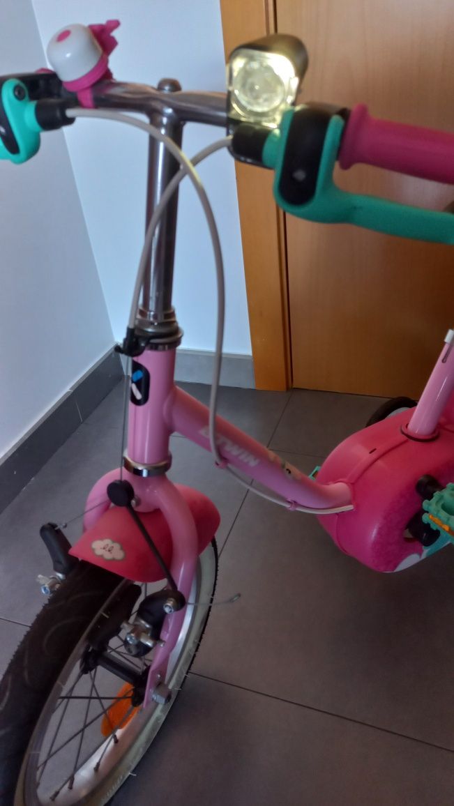 Bicicleta unicórnio rosa