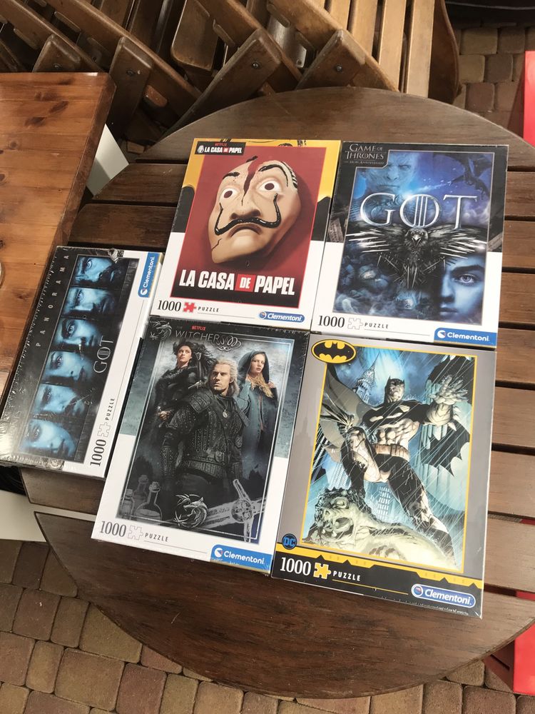 Puzzle 5 sztuk w zestawie Batman Wiedźmin Gra o Tron Dom z papieru NEW