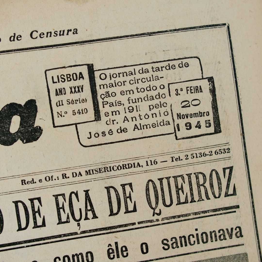 Jornal "A República" - 20 de novembro de 1945