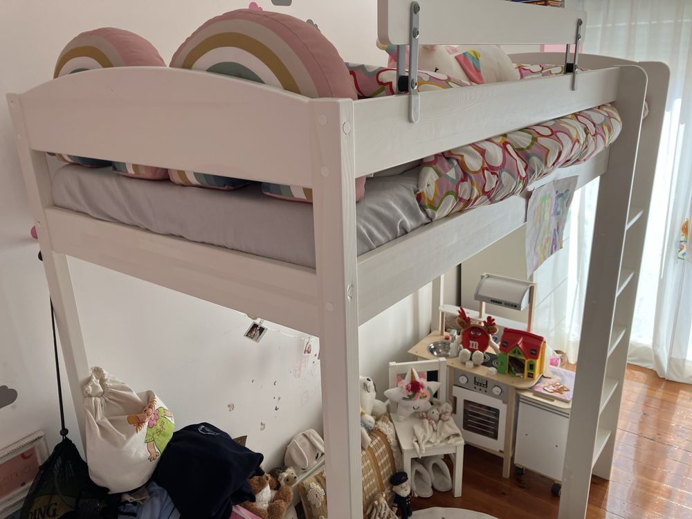 Cama loft 180x80 cm com colchão de espuma