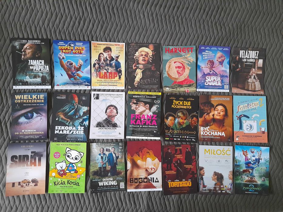 Ulotki kinowe kinówki zestaw 52 szt.