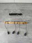 Eglo Lampa wisząca TOWNSHEND czarny metal z drewnem 4xE27