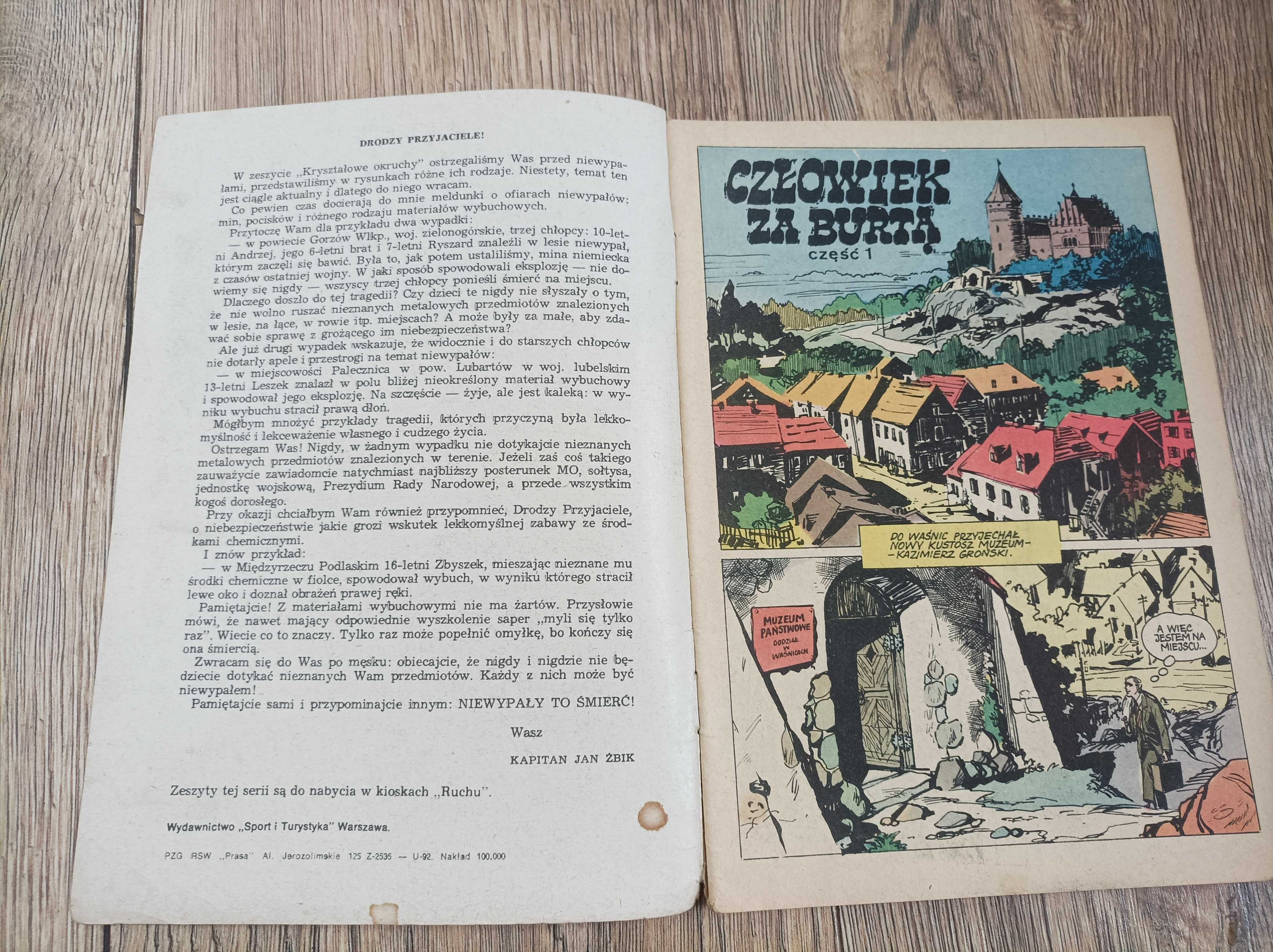 Kapitan Żbik Człowiek za burtą 1972