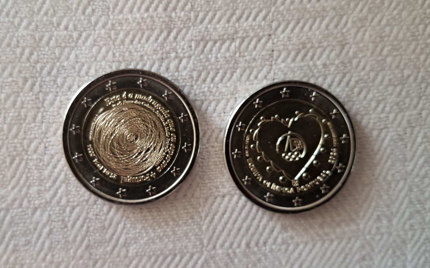 Moedas UNC Comemorativas de Portugal  do Ano 2007 a 2024