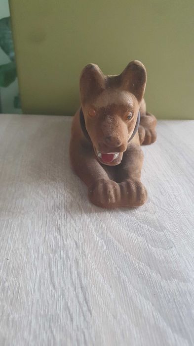 KIWACZEK XXL PRL! Pies z kiwającą głową, welur 27cm RETRO