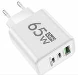 Szybka ładowarka 65w Gan USB-C USB-A