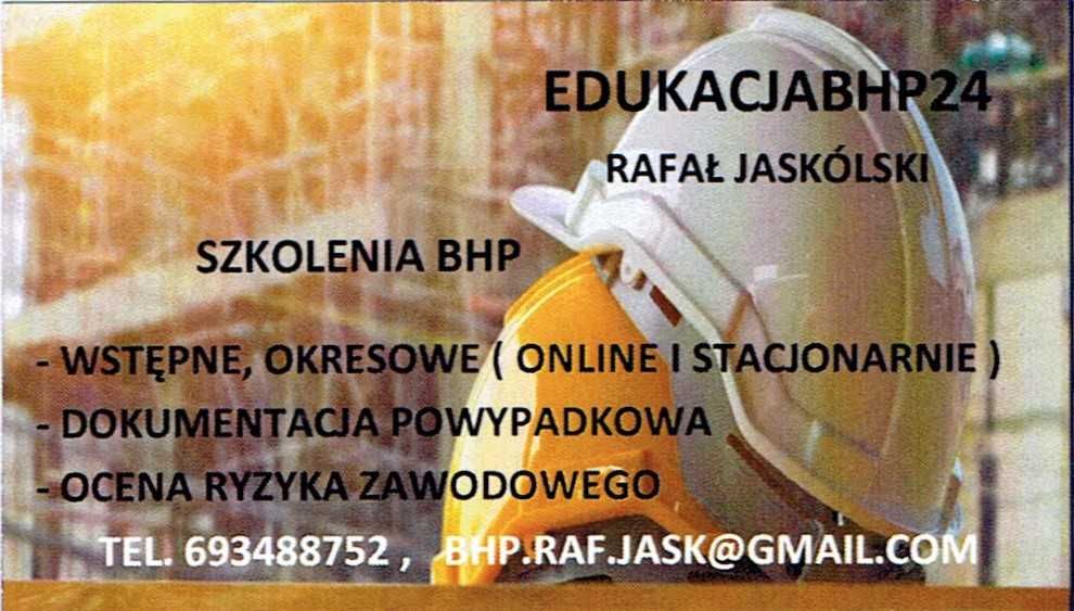 Szkolenia  BHP Online, Stacjonarnie, Obsługa Firm