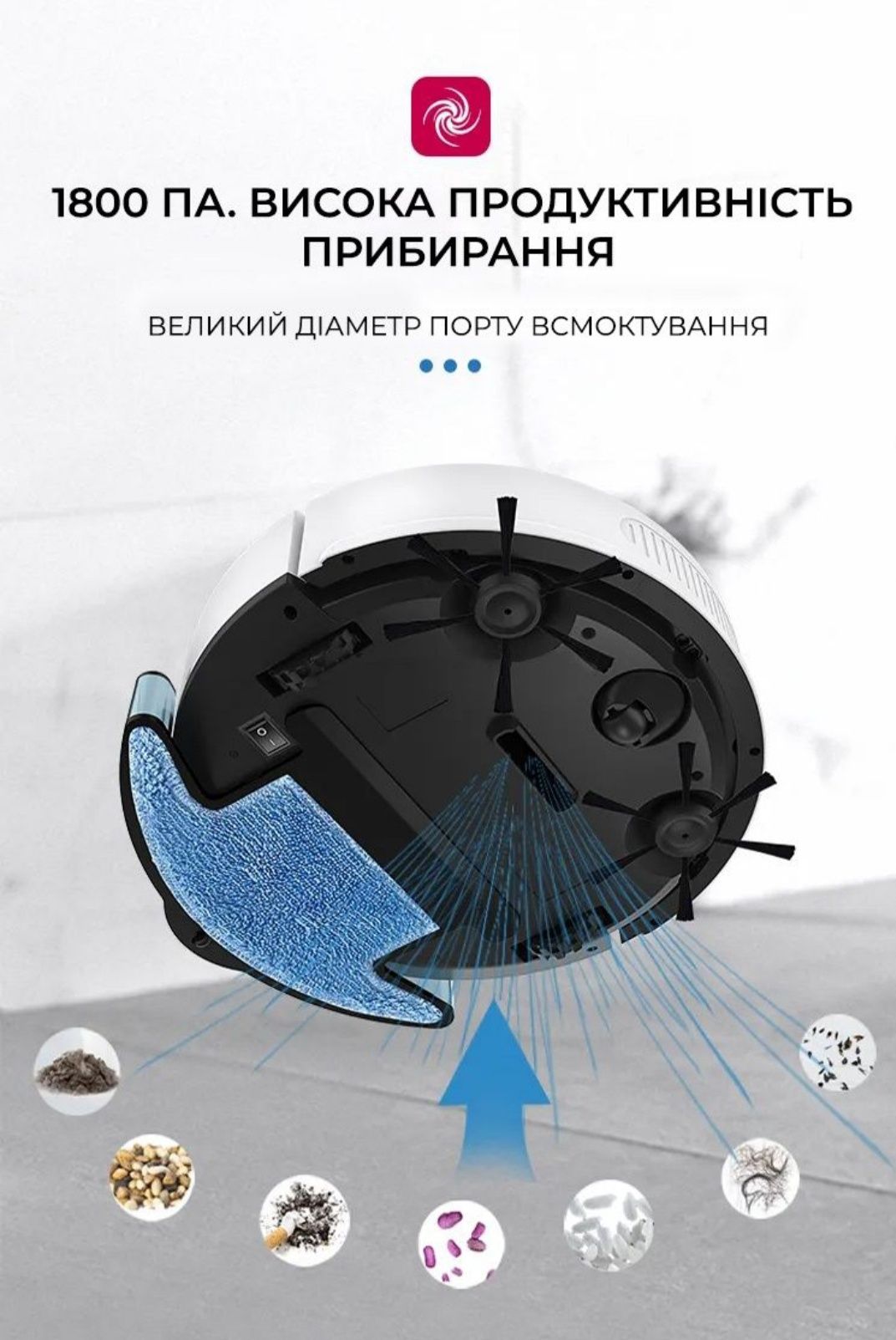 Робот пилосос з функцією волого прибирання