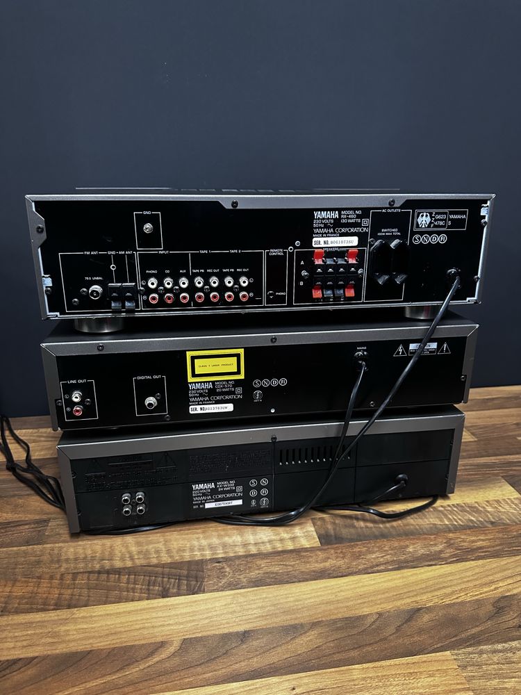 Zestaw audio Yamaha RX-480 , CDX-570, KX-W332 - deck, CD Amplituner