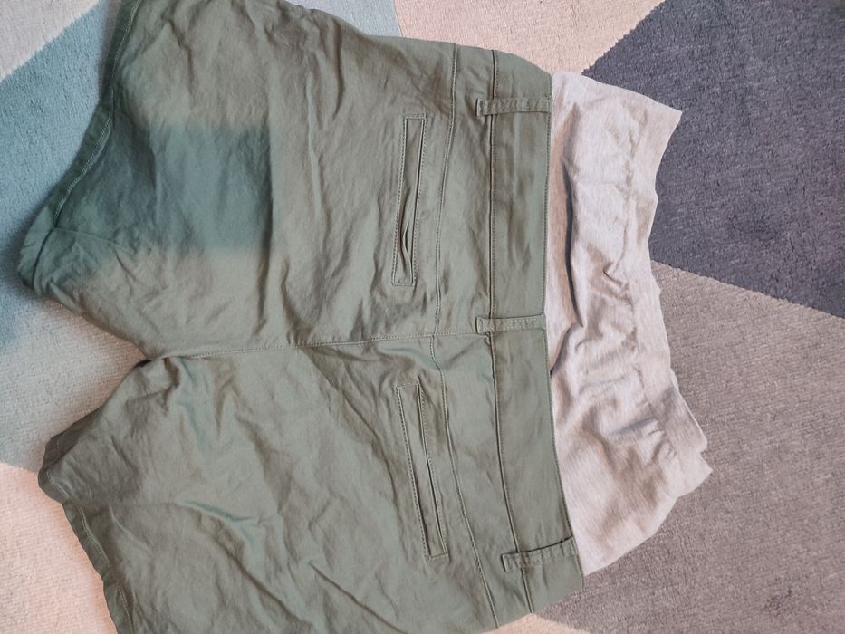 Szorty krótkie spodenki ciążowe khaki  33 Mamalicious
