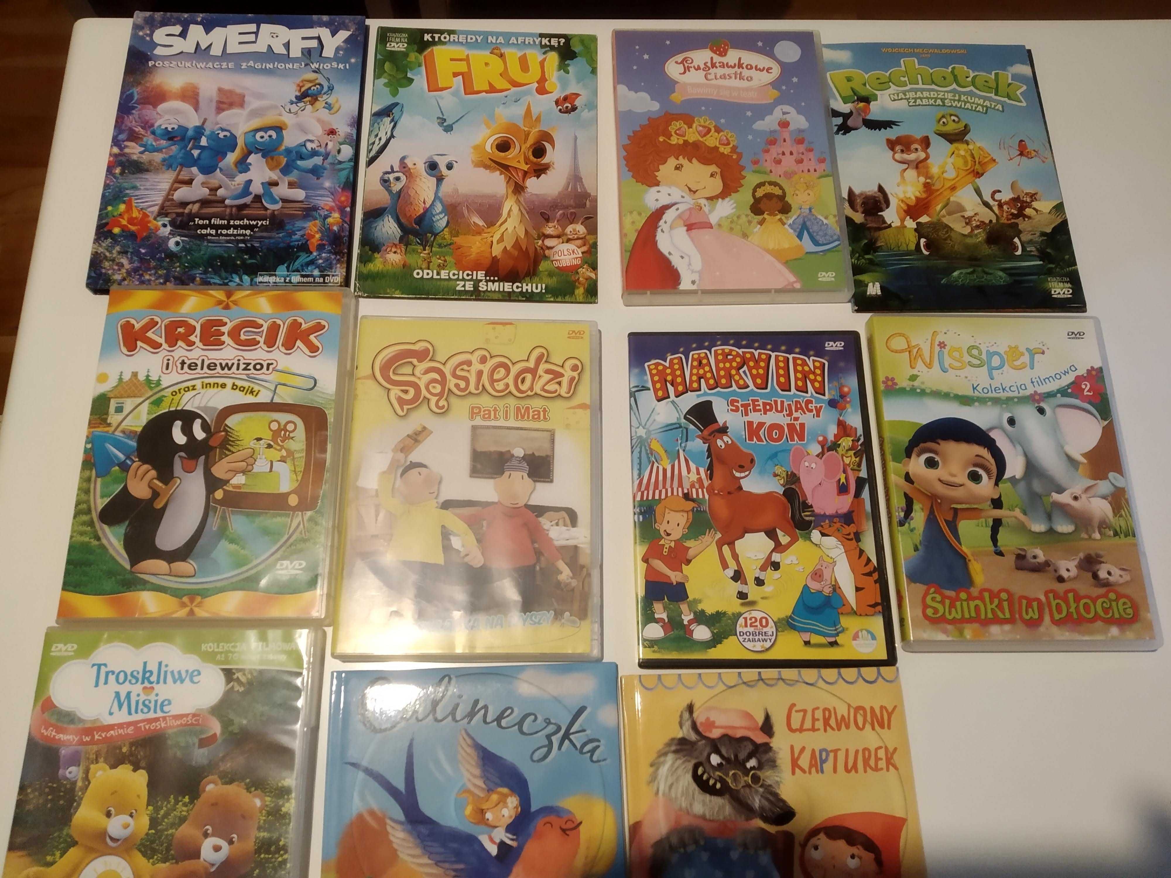 Zestaw bajek Masza i Niedźwiedź Peppa Smerfy Piosenki i inne na  DVD