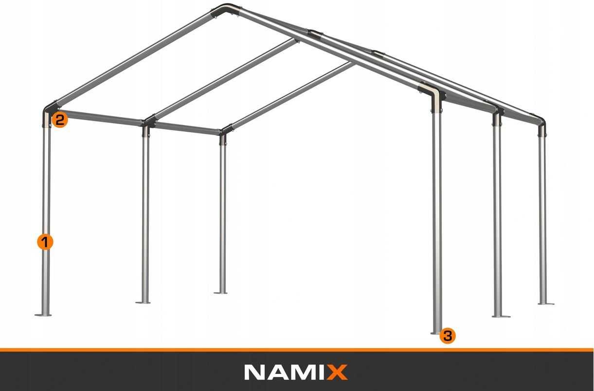 Namiot BASIC 3x3 magazynowy handlowy garaż PE 240g/m2