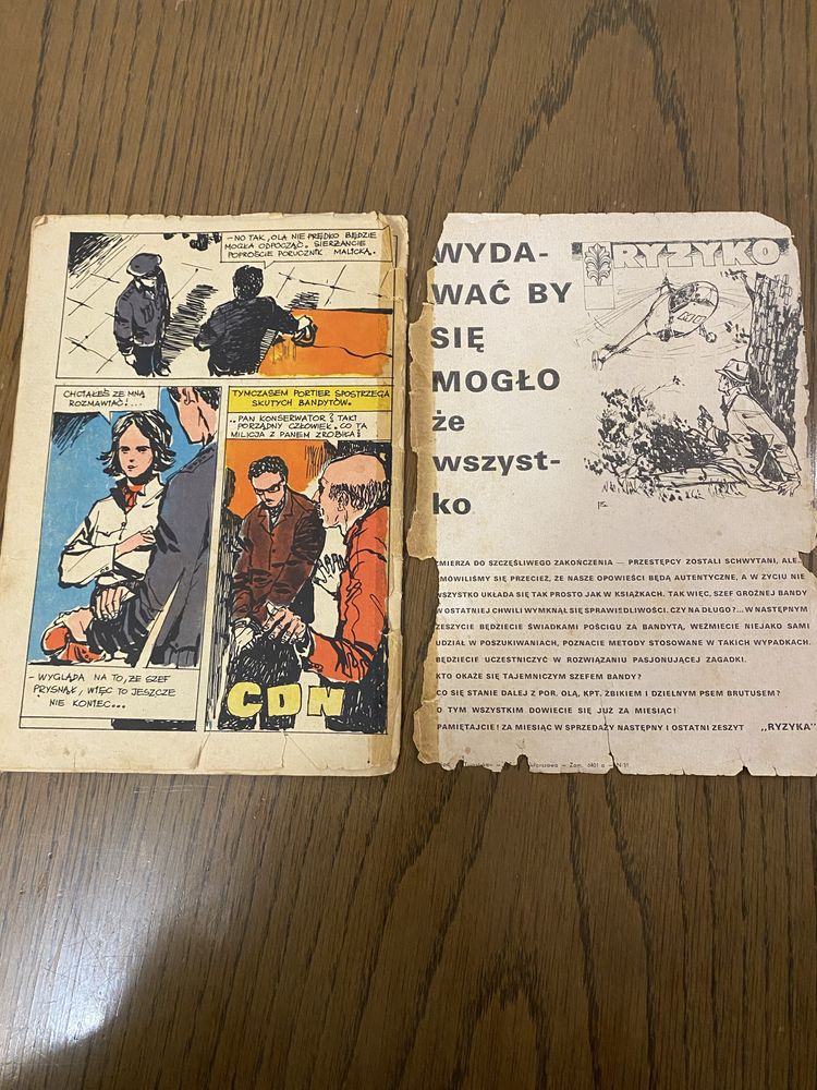 Kapitan Żbik. Ryzyko 2. wyd. 1 r. 1967 Z. Sobala komiks PRL