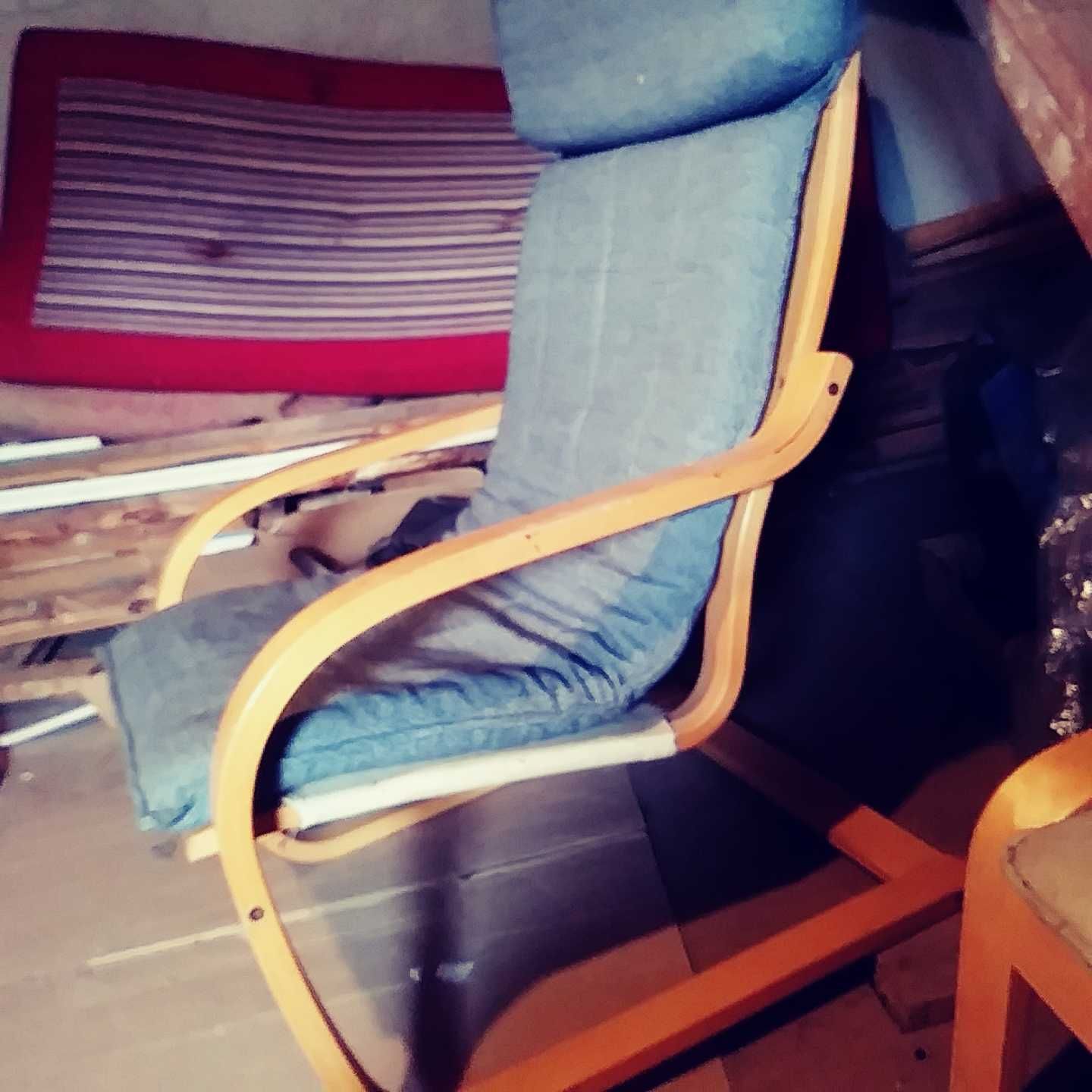 IKEA fotele i z drewna giętego plus podnóżek