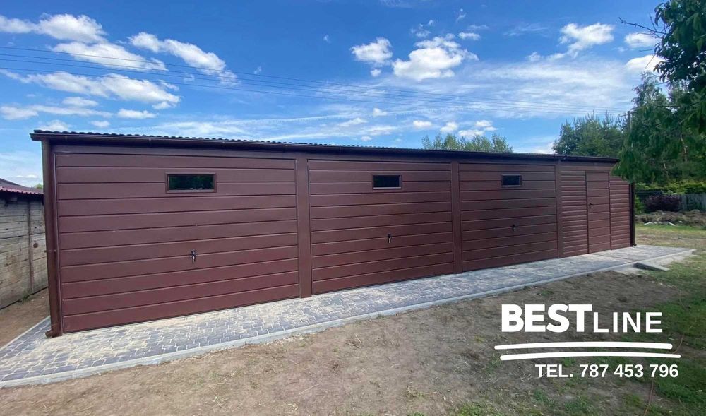Garaż blaszany z profili OCYNK 6.00 x 5.80 BESTLine - producent!