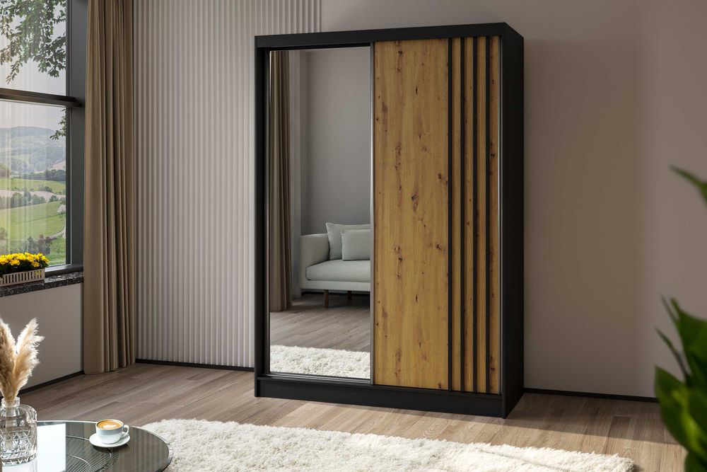 Szafa150 cm  z lustrem i lamelami w różnych kolorach . Szybka wysyłka