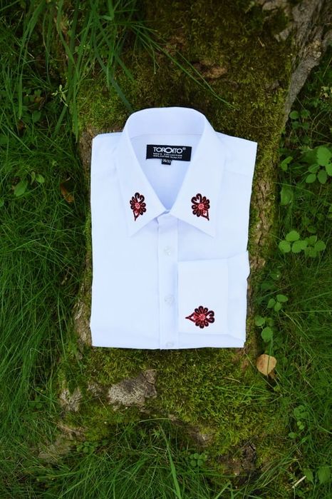 PODHALER koszula góralska biała do garnituru wesele ślub parzenica