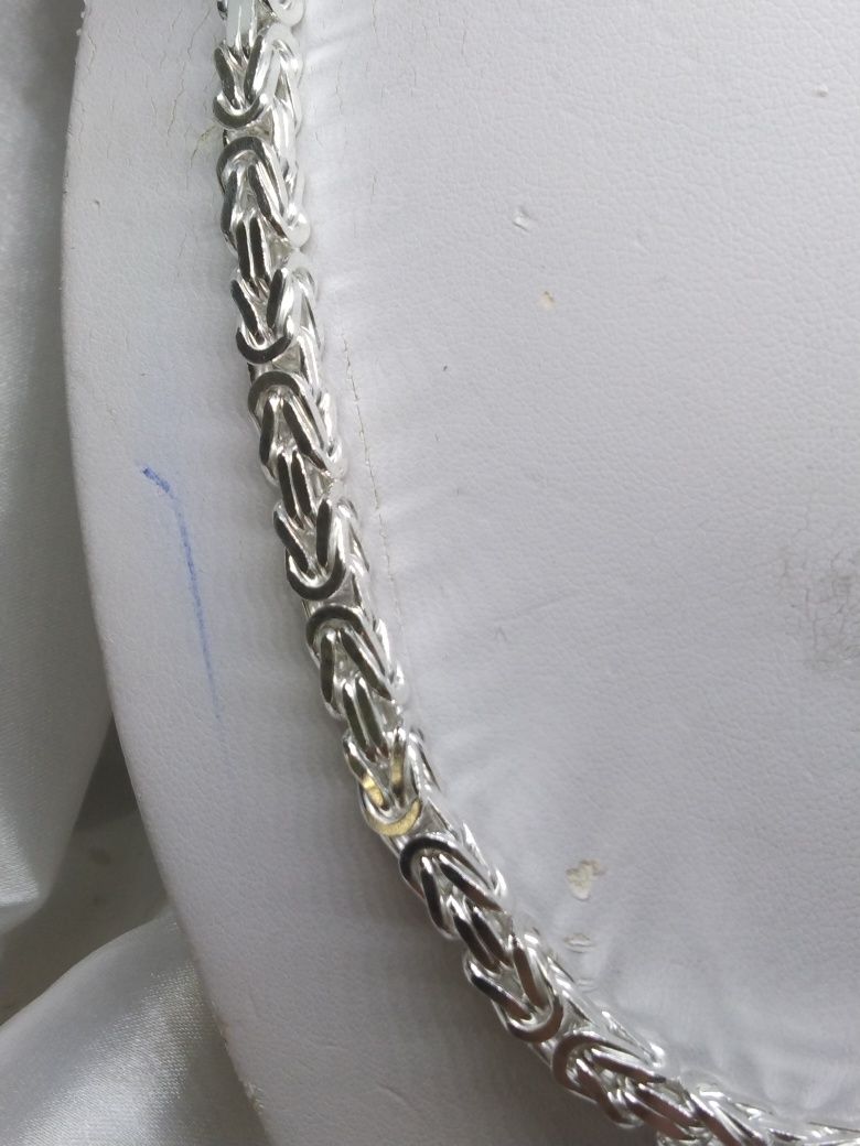 Srebrny łańcuszek splot królewski srebro 925 długość 60cm