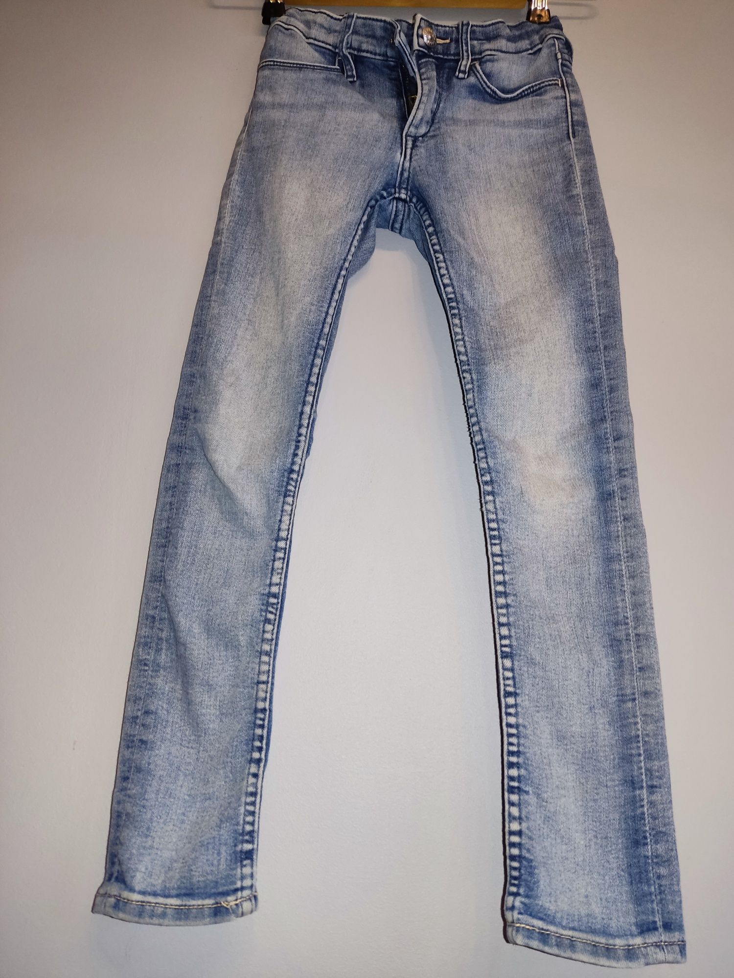 H&M super skinny fit spodnie jeansowe rurki dla dziewczynki r.122